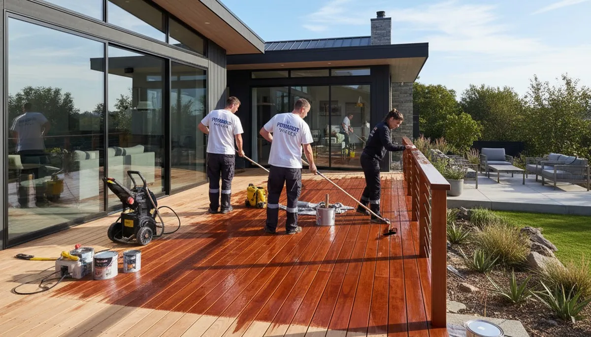 Professional deck staining and wood restoration in Allen, TX by expert house painters