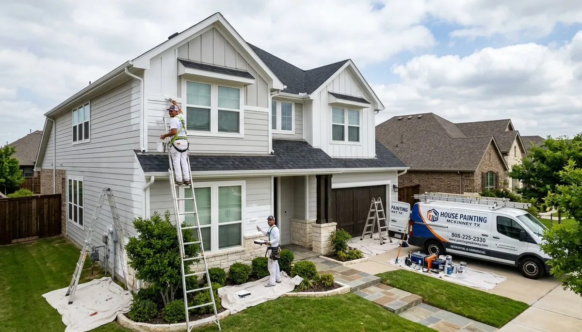Professional house painters in Allen TX providing exterior home painting services