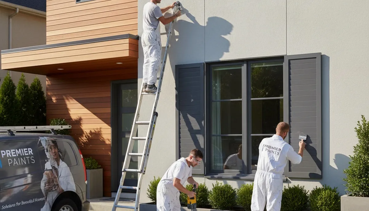 Professional shutter painting and refinishing on residential home exterior in Allen, TX